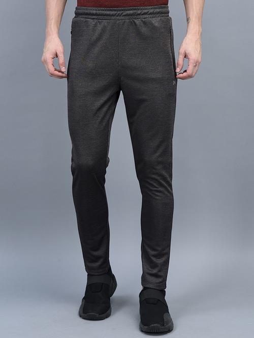 men mid rise solid full length track pant - 21601433 - Standard Image - 0