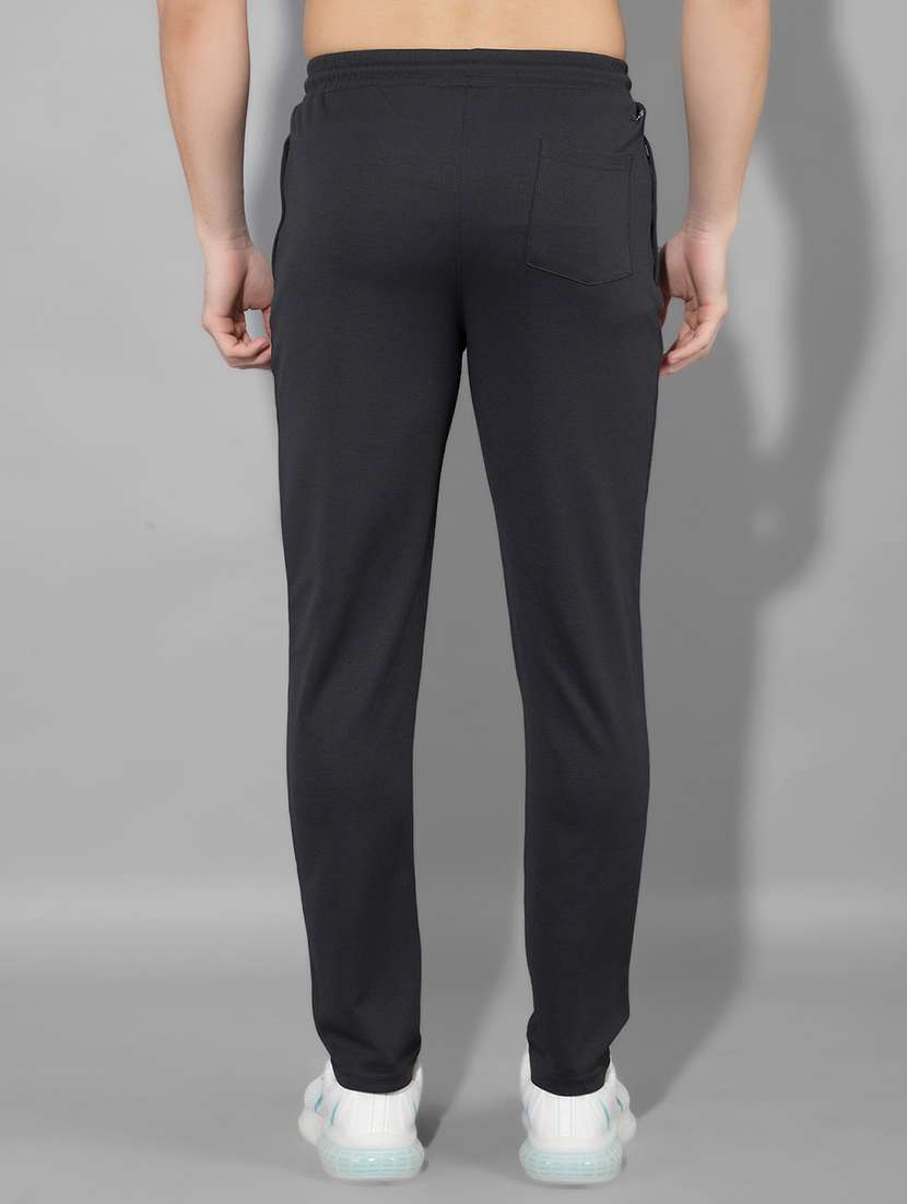 men mid rise solid full length track pant - 21601441 -  Standard Image - 2