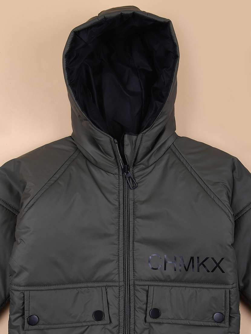 boys grey solid long sleeve bomber jacket - 21606405 -  Standard Image - 2