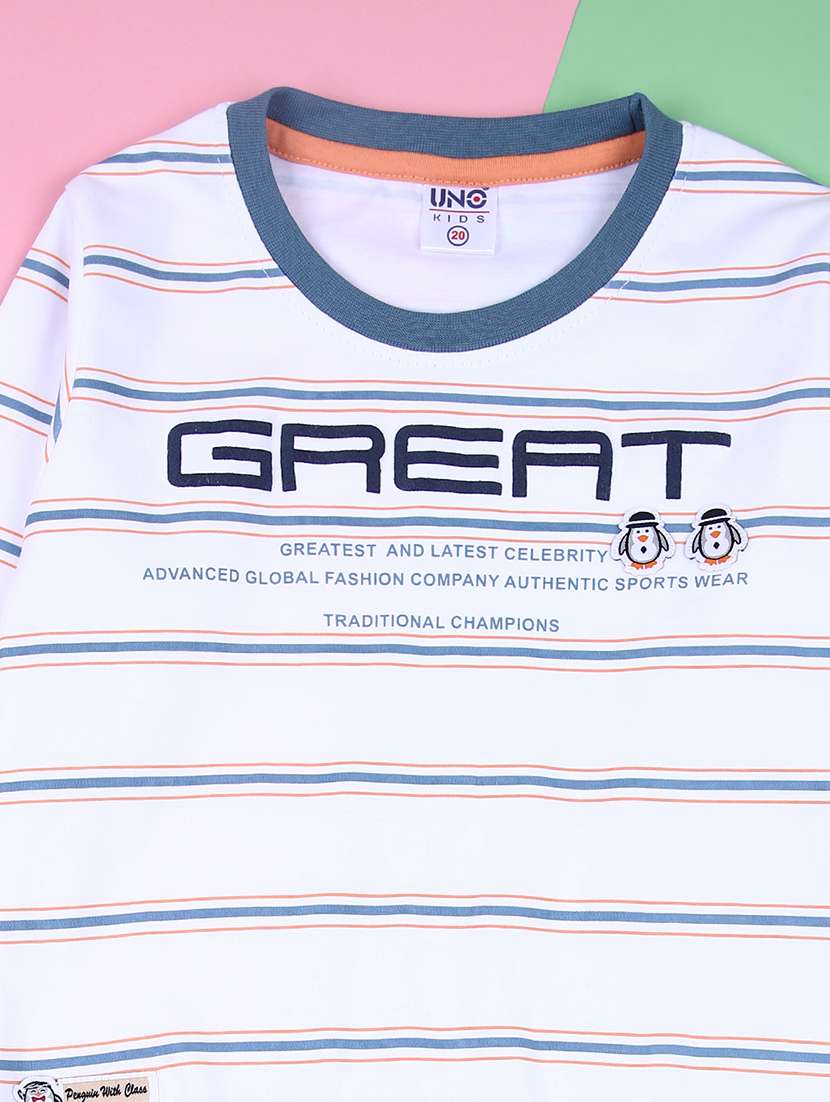 boys typography t-shirt & jogger full length sets - 21606996 -  Standard Image - 2