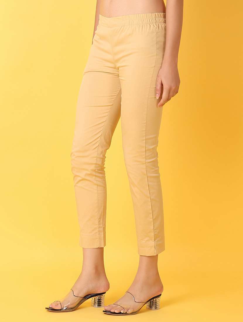 women mid rise solid cigarette pant  - 21607194 -  Standard Image - 2