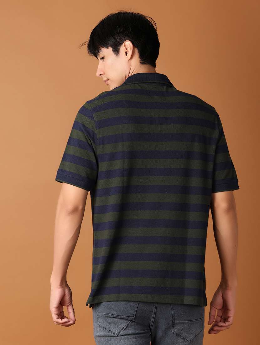 navy blue cotton front print tshirt - 21607324 -  Standard Image - 2