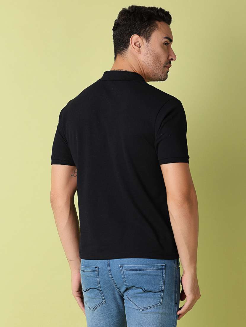 men regular fit plain short sleeve polo t-shirt - 21607333 -  Standard Image - 2