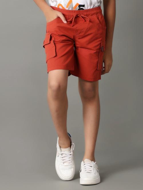 boys solid cotton cargo shorts  - 21607393 -  Standard Image - 0