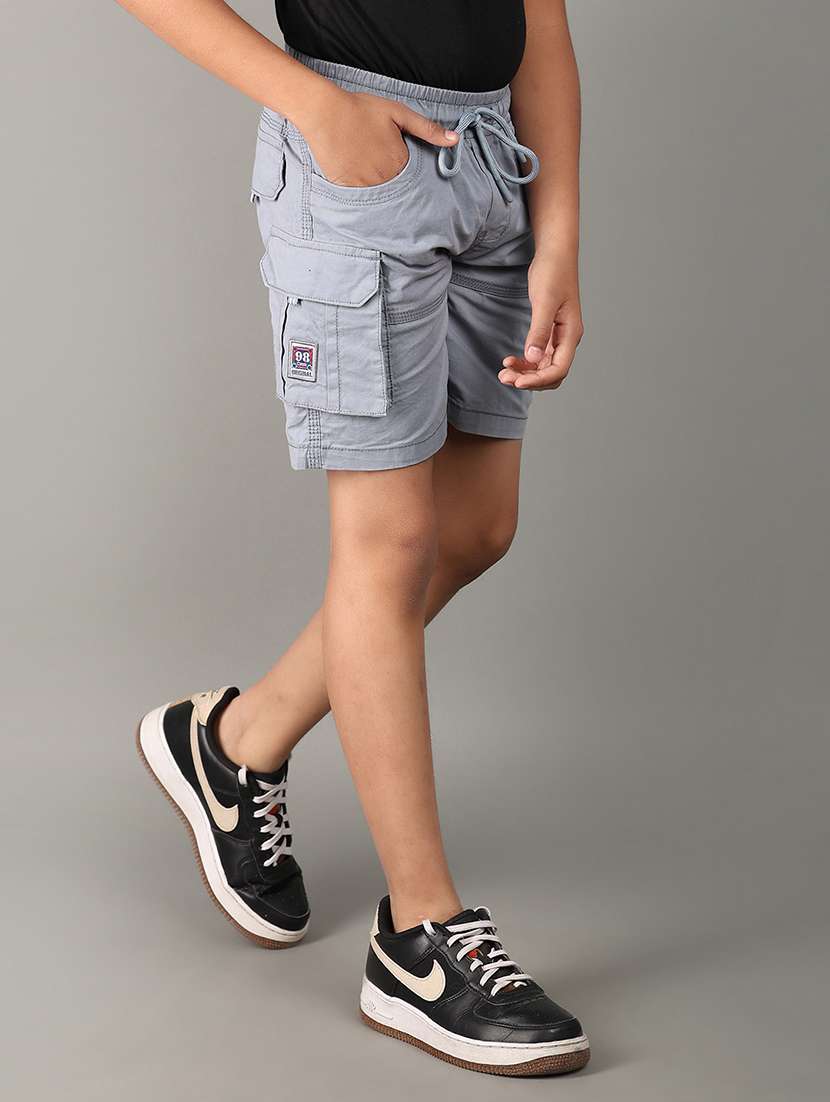 boys solid cotton cargo shorts  - 21607405 -  Standard Image - 2