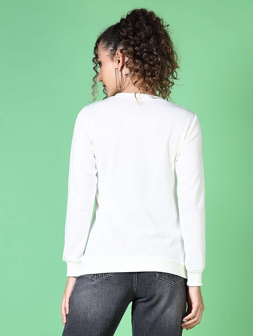 women printed long sleeves pullover - 21607518 -  Standard Image - 2
