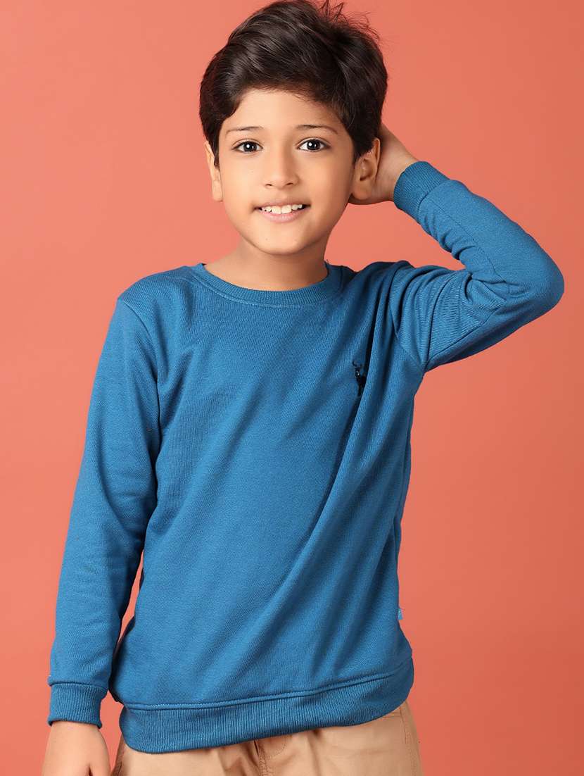 boys solid long sleeve sweatshirt - 21607545 -  Standard Image - 2