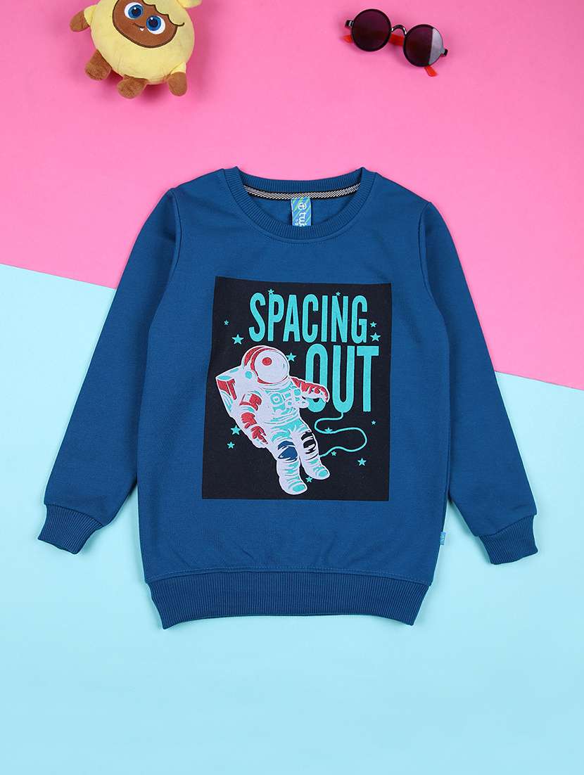boys front print long sleeve sweatshirt