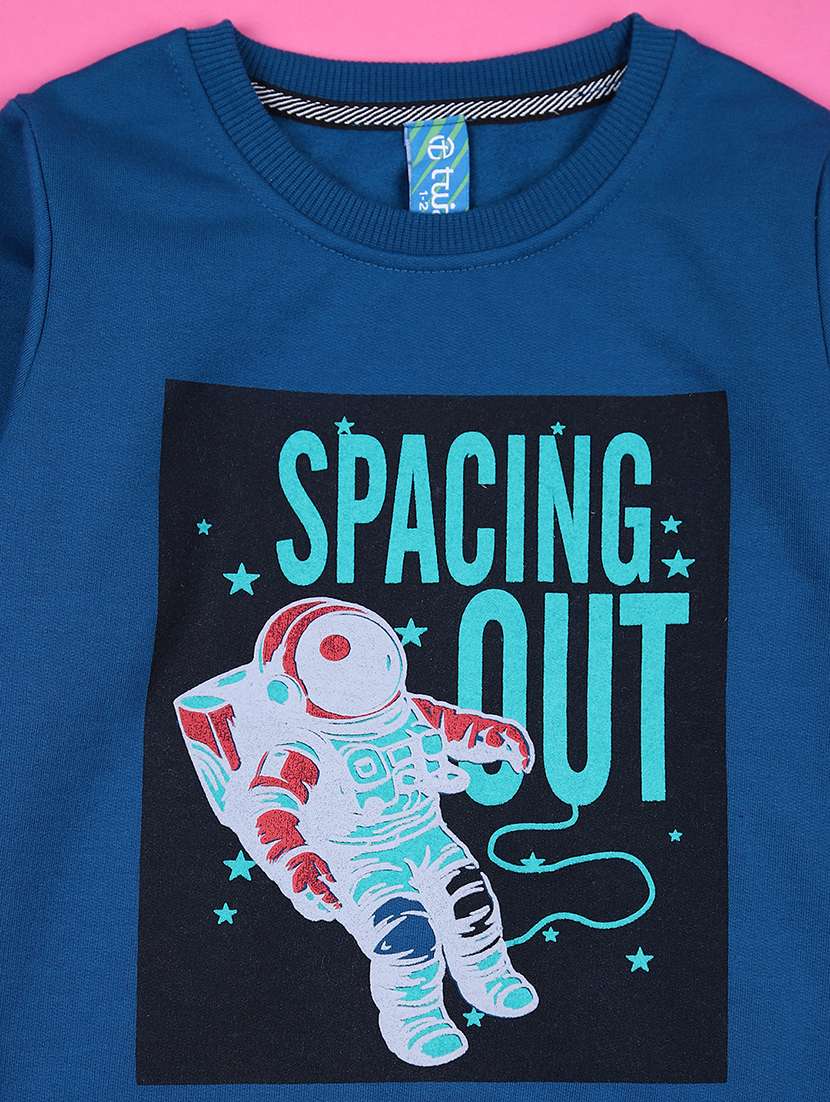 boys front print long sleeve sweatshirt - 21607566 -  Standard Image - 2