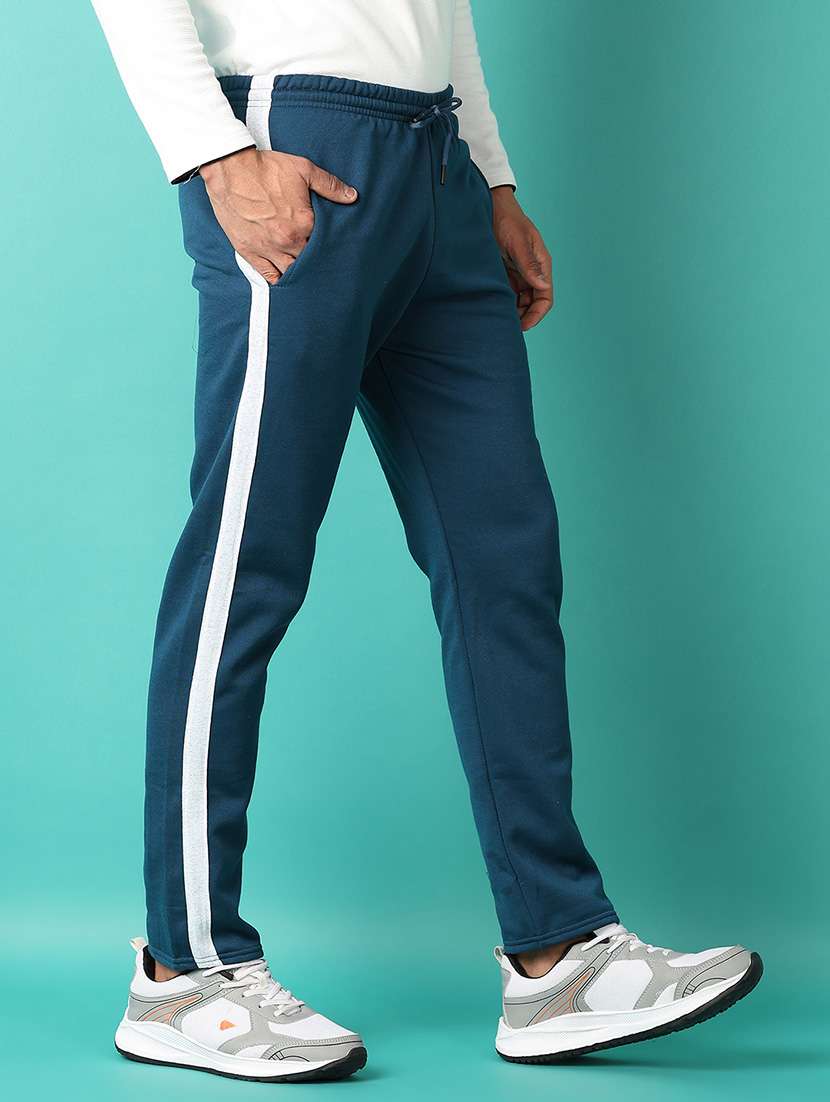 Men Mid Rise Side Striped Ankle Length Track Pant - 21607577 -  Standard Image - 2