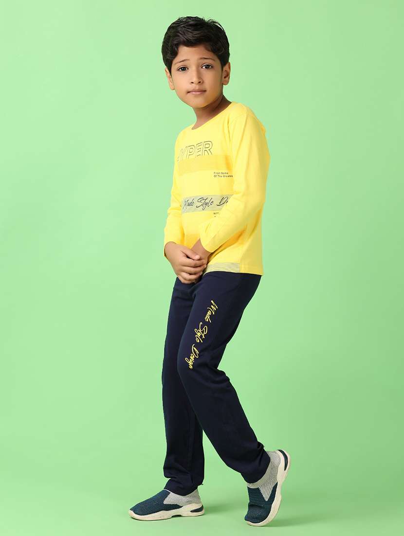 boys typographiy round neck full length sets - 21607592 -  Standard Image - 2