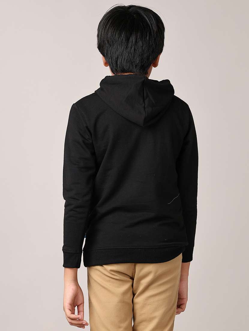 boys front print long sleeve hooded sweatshirt - 21607594 -  Standard Image - 2