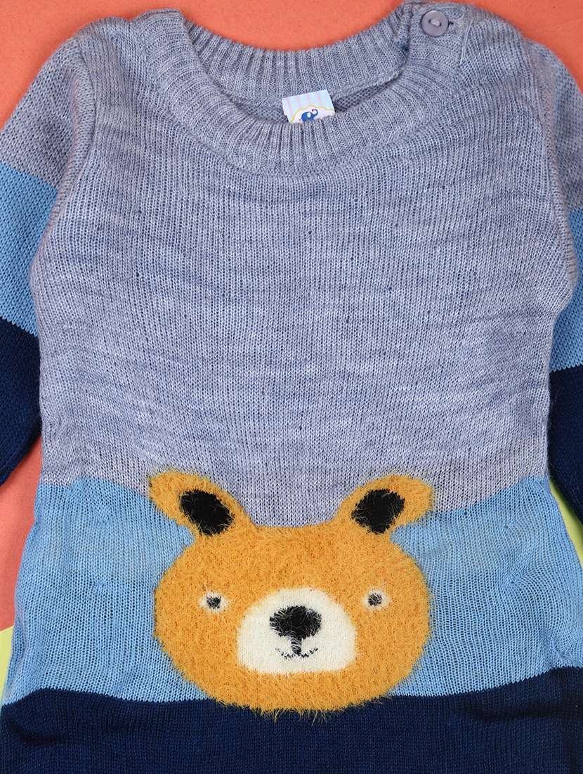 kids unisex blue self design rompers - 21607665 -  Standard Image - 2