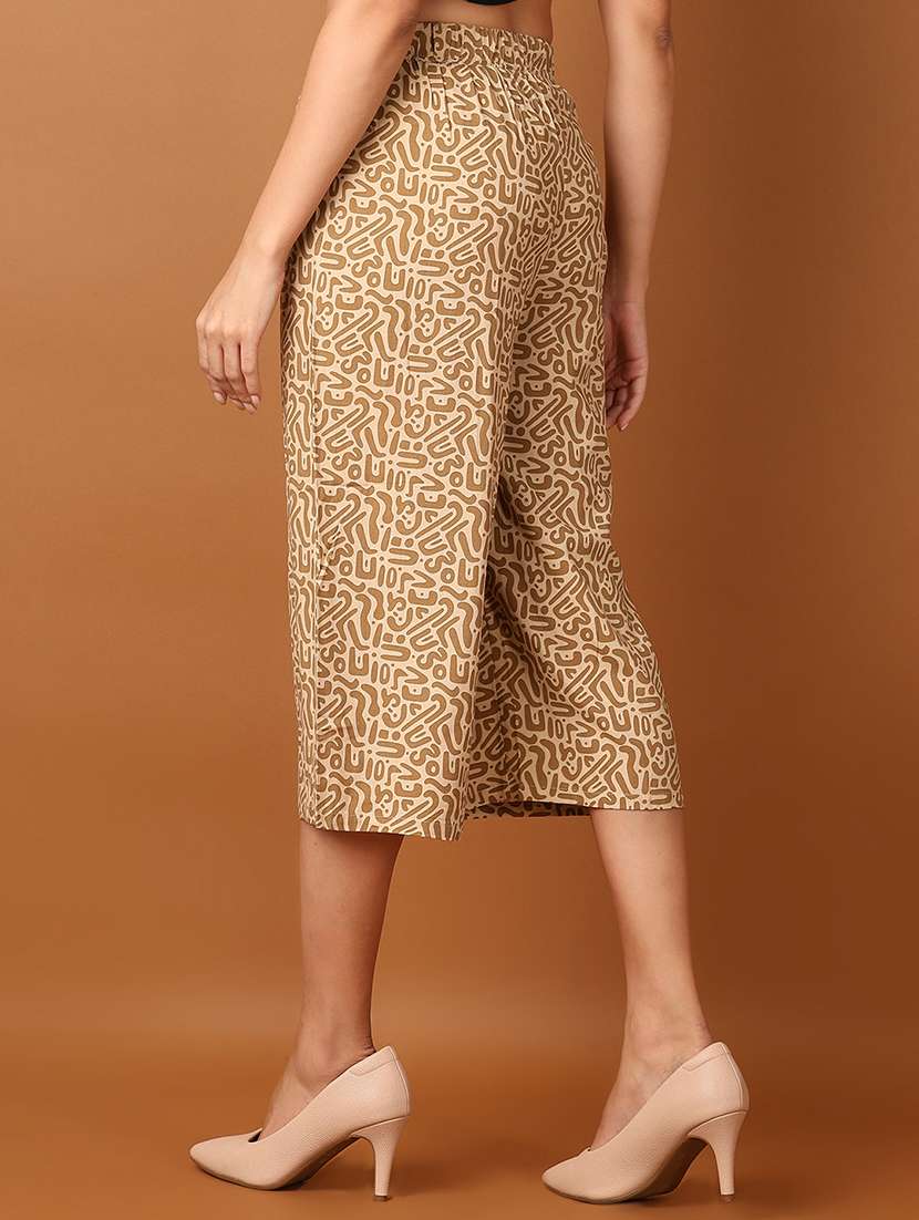 women printed high rise calf length palazzo - 21607689 - Standard Image - 2