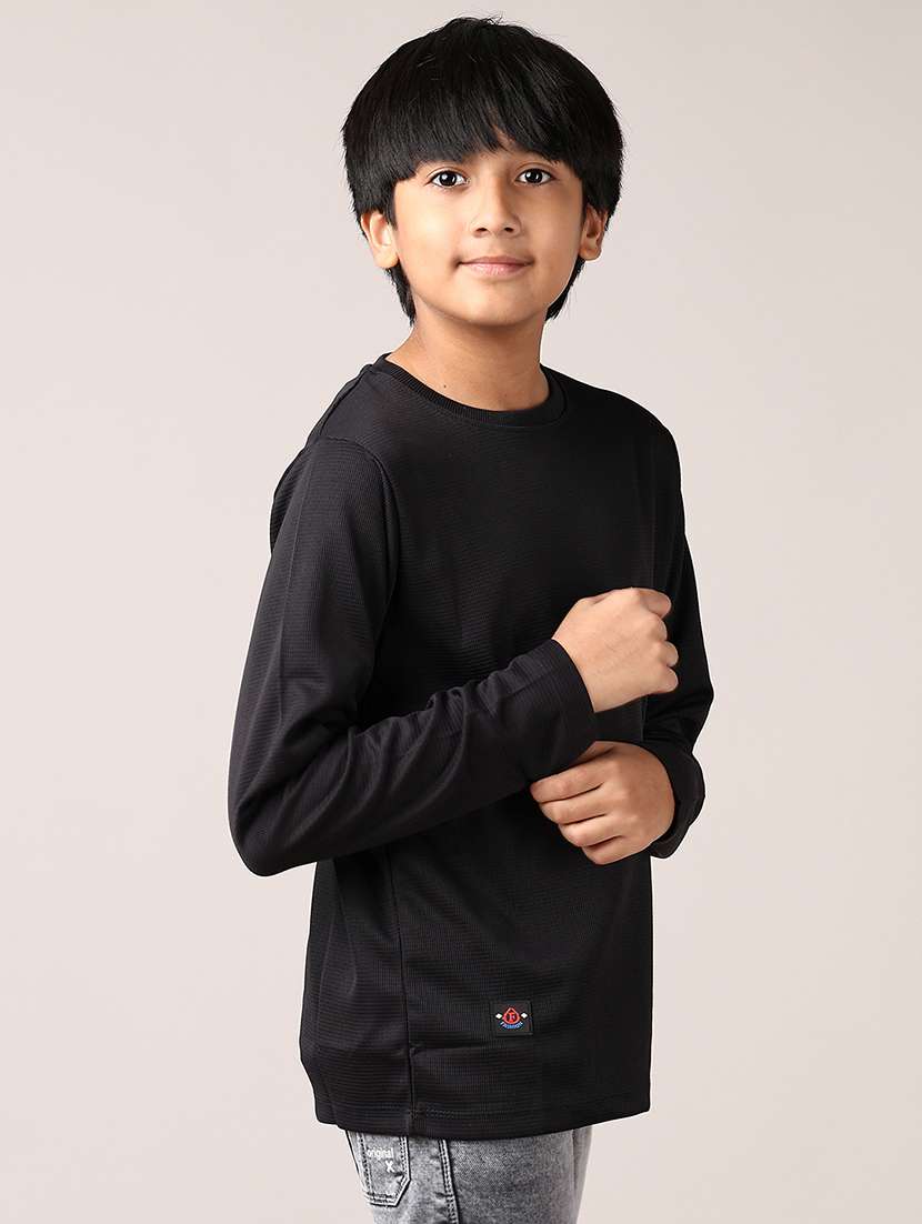 boys solid long sleeve t-shirt - 21607699 -  Standard Image - 2
