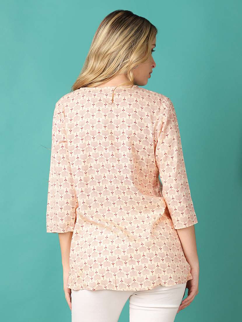 women printed round neck straight kurti - 21607713 -  Standard Image - 2