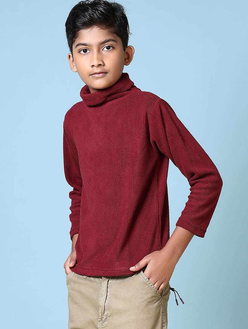 boys solid long sleeve sweater - 21607728 -  Standard Image - 2