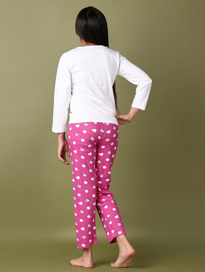 girls printed nightwear pyjama set - 21607754 - Standard Image - 2