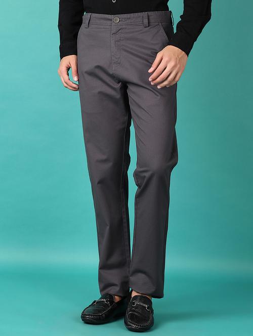 men mid rise solid chinos - 21607771 -  Standard Image - 0