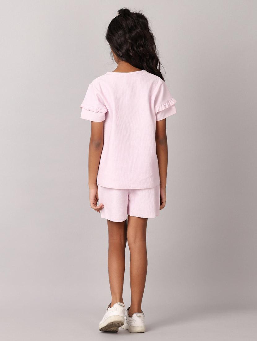 girls floral print shorts twin set - 21607895 - Standard Image - 2