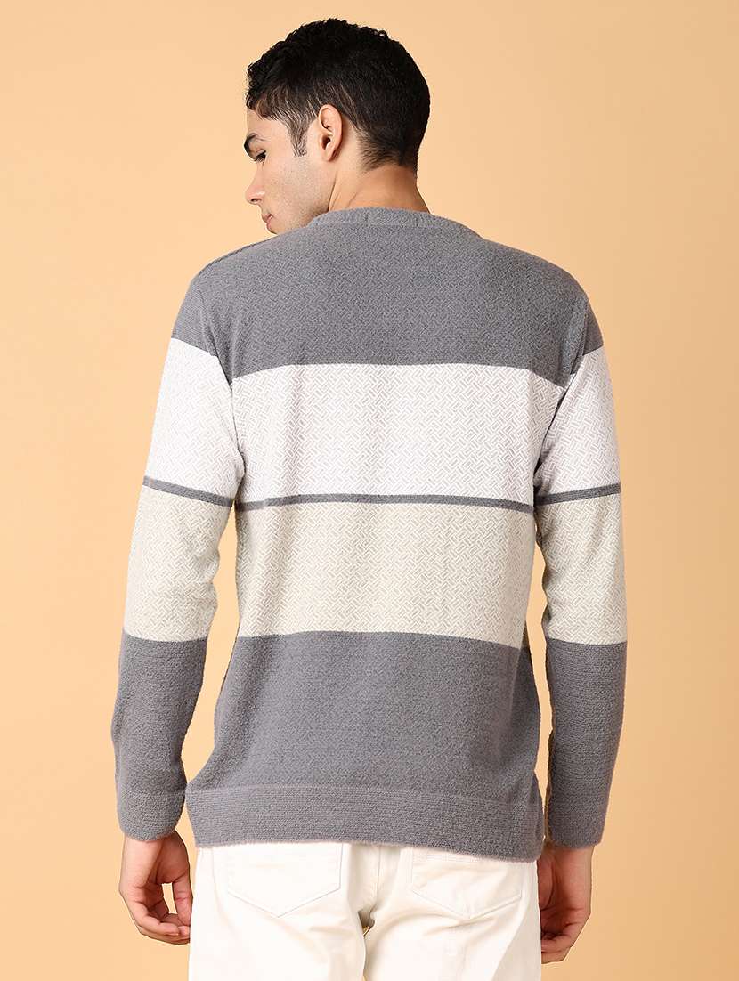 men color blokced long sleeve regular fit pullover - 21607909 -  Standard Image - 2