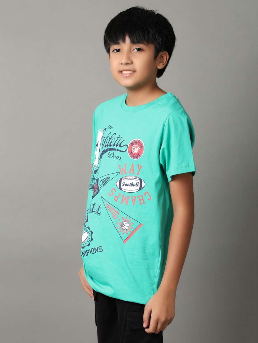 boys front print short sleeve t-shirt - 21608039 -  Standard Image - 2