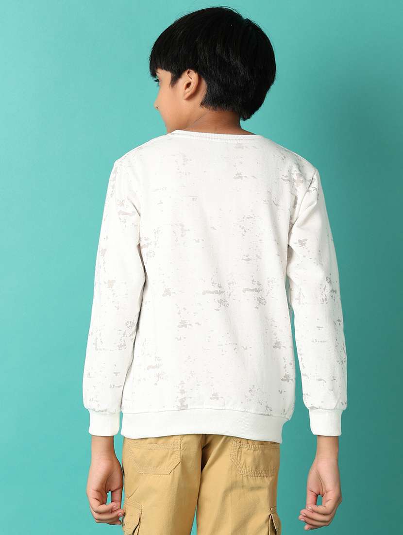 boys front print long sleeve sweatshirt - 21608110 - Standard Image - 2