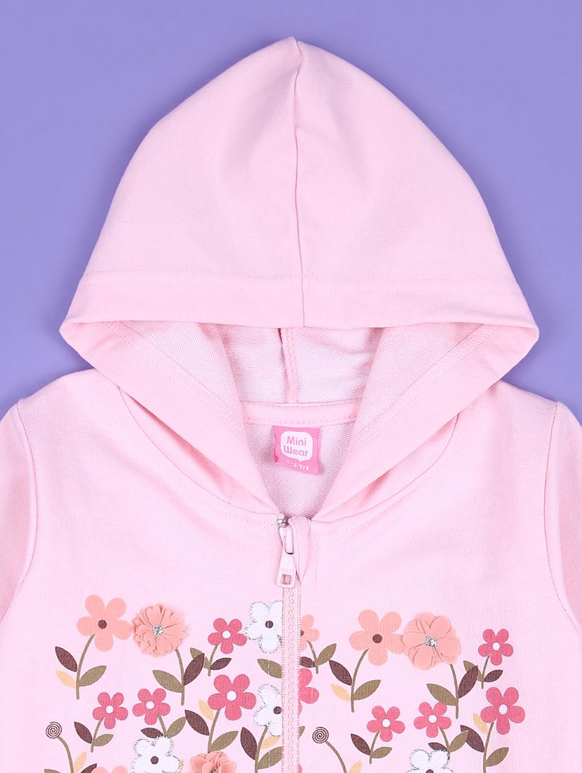 girls floral printed sweatshirt & joggers full length set - 21608123 - Standard Image - 2