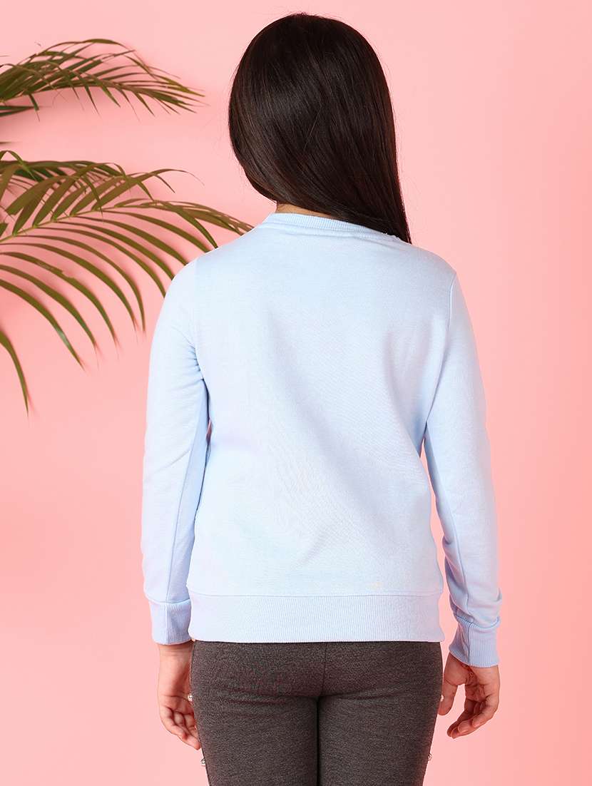girls solid long sleeve sweatshirt - 21608308 - Standard Image - 2