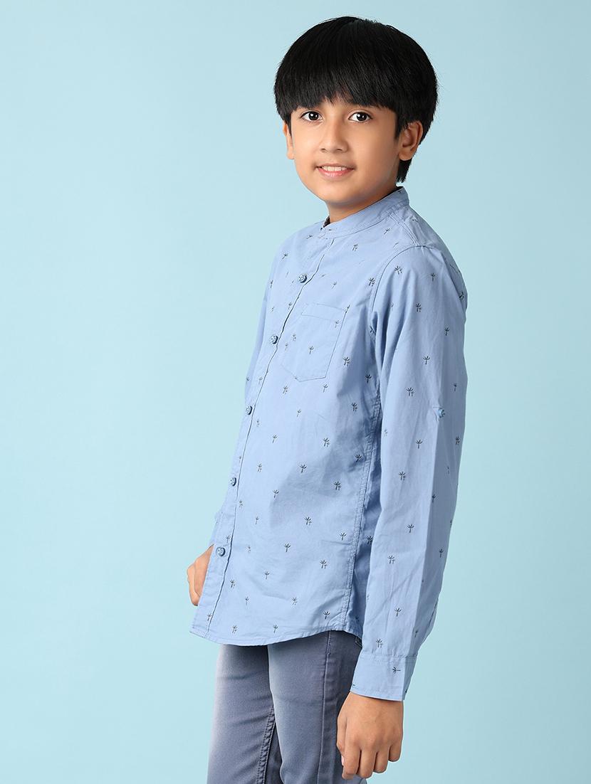 boys printed long sleeve casual shirt - 21608338 - Standard Image - 2