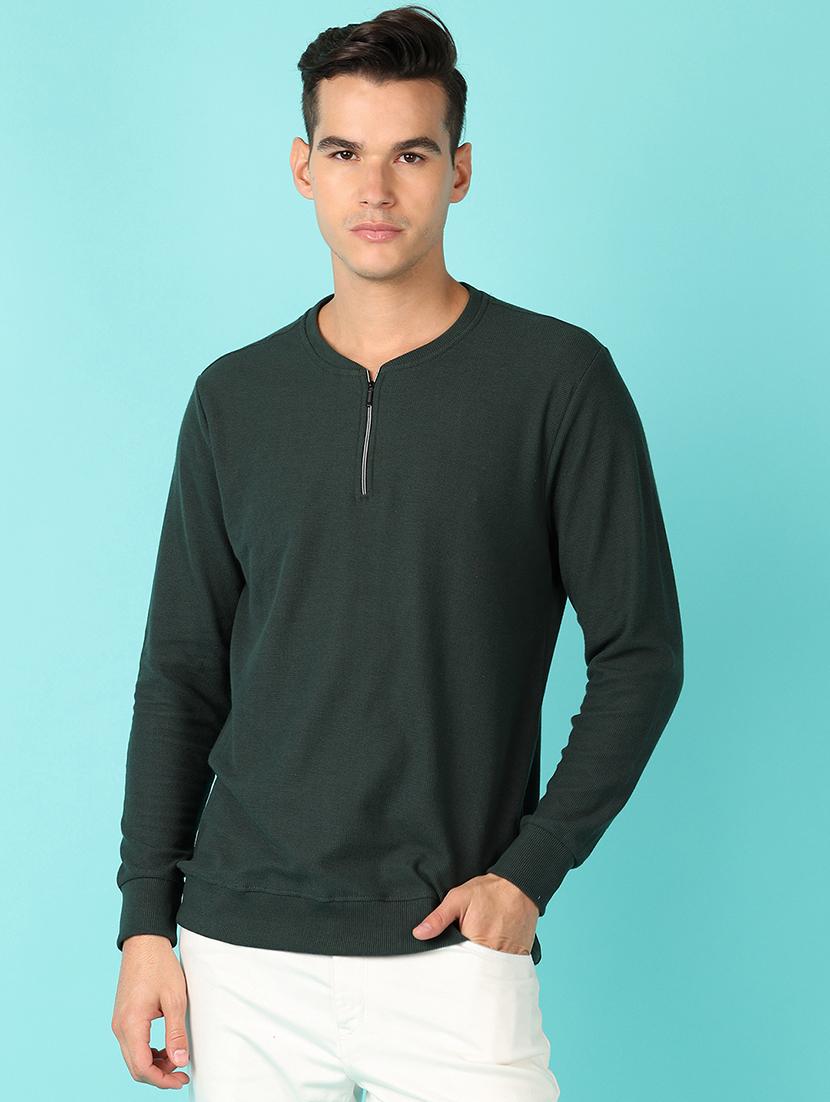 men long sleeves plain t-shirt - 21608347 -  Zoom Image - 0