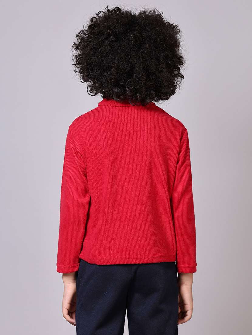 boys solid long sleeve pullover sweater - 21608420 -  Standard Image - 2