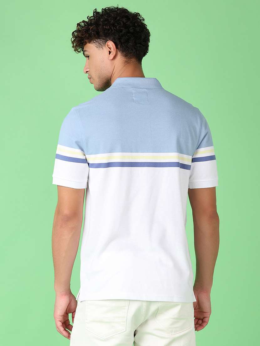 men striped short sleeve polo t-shirt - 21608462 -  Standard Image - 2