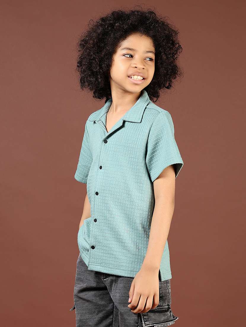 boys self designed cuban collared shirt - 21608480 -  Standard Image - 2
