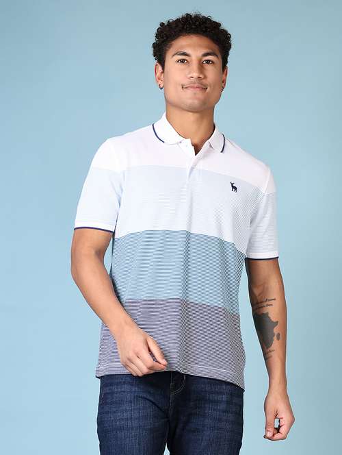men color block short sleeve polo t-shirt
