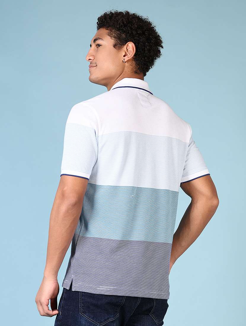 men color block short sleeve polo t-shirt - 21608502 -  Standard Image - 2
