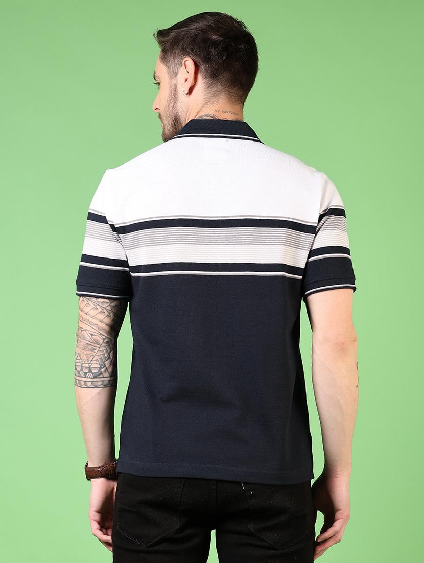 men short sleeves color block polo t-shirt - 21608504 - Standard Image - 2