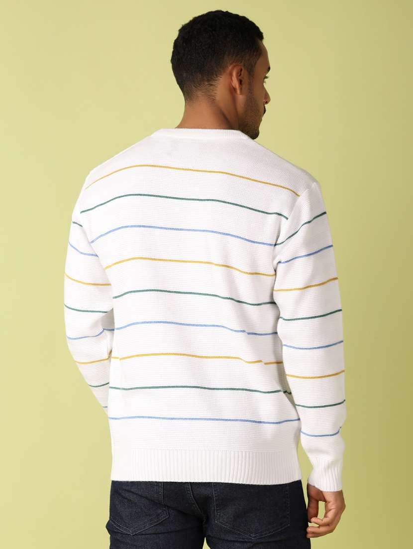 men striped long sleeve regular fit pullover - 21608527 -  Standard Image - 2