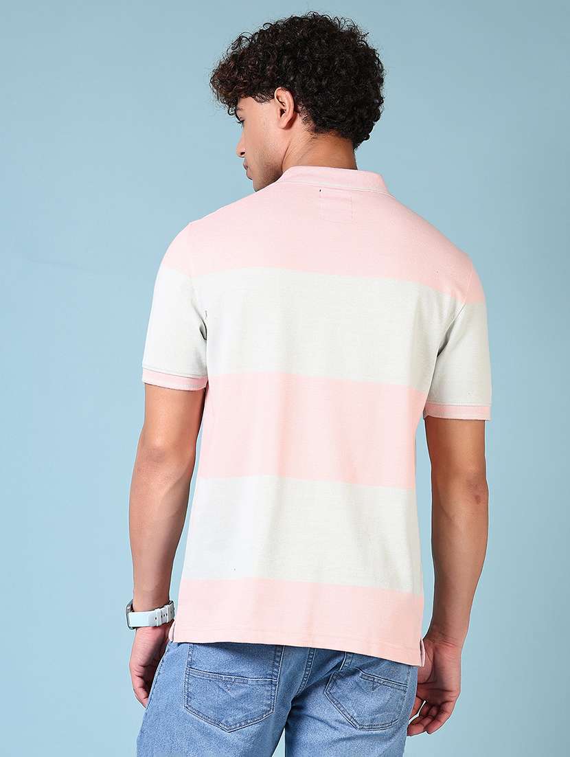 men striped short sleeve polo t-shirt - 21608602 -  Standard Image - 2