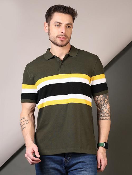 men short sleeves color block polo t-shirt - 21608607 -  Standard Image - 0