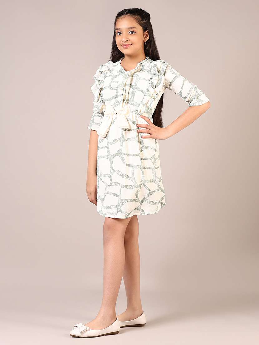 girls printed a-line dress - 21608621 -  Standard Image - 2