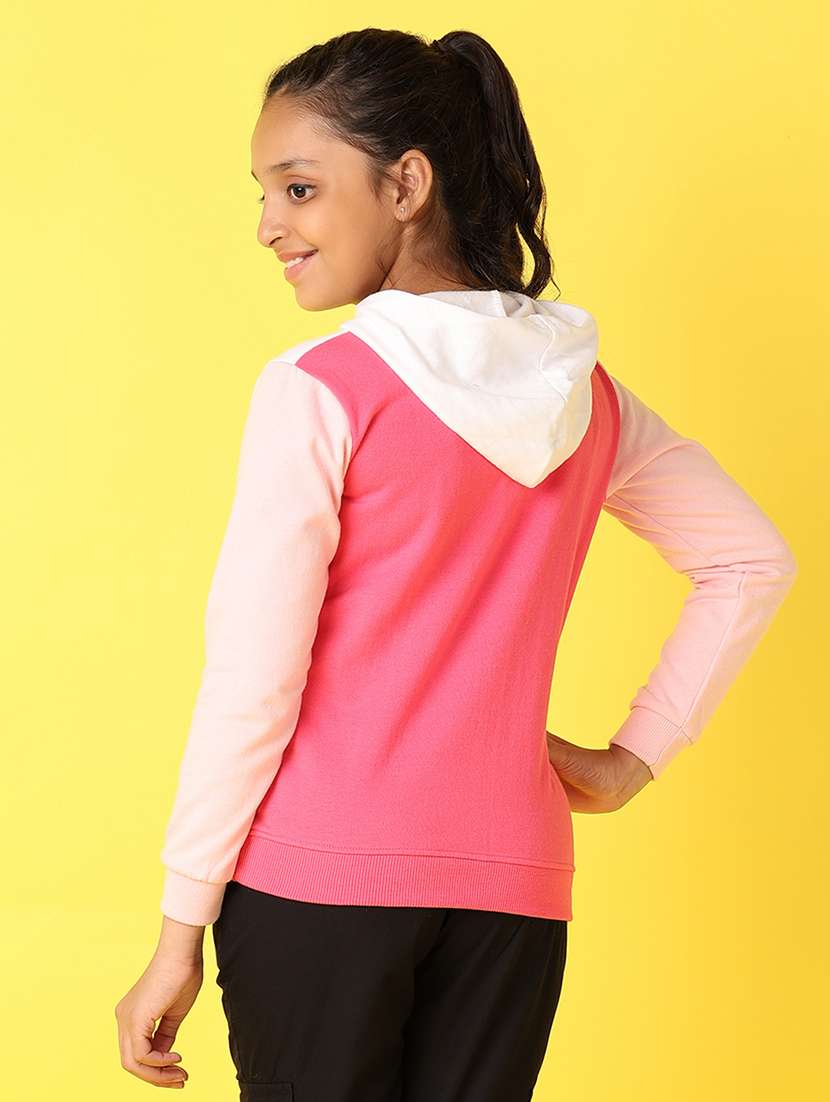 girls color blcok long sleeve sweatshirt - 21608686 -  Standard Image - 2