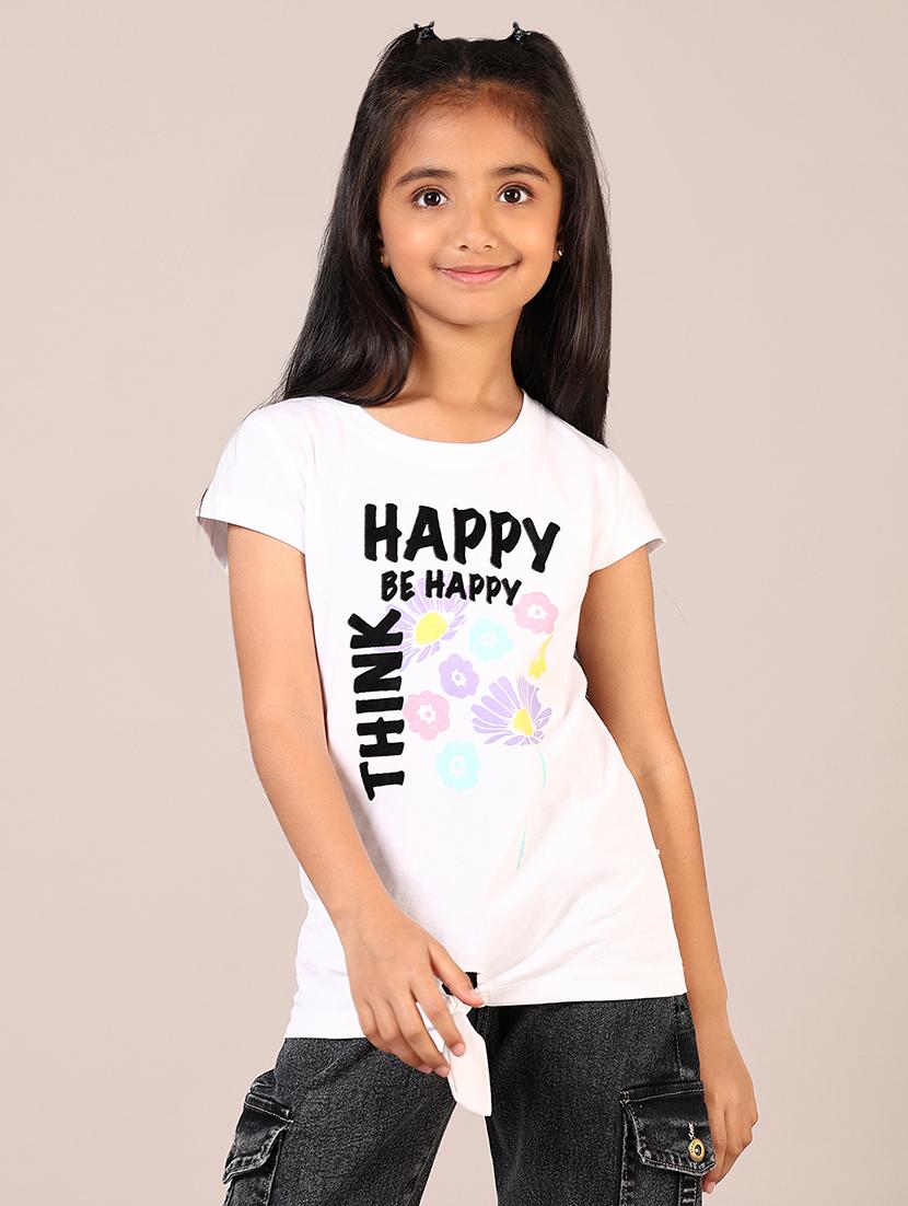 girls printed short sleeve tee