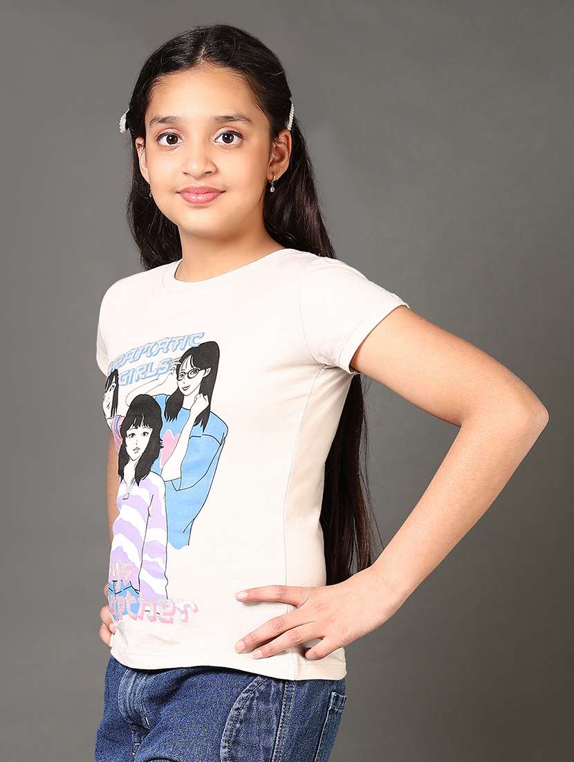 girls printed short sleeves tee - 21608833 -  Standard Image - 2