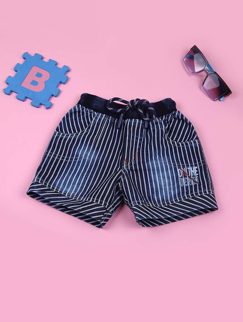 kids striped mid rise short