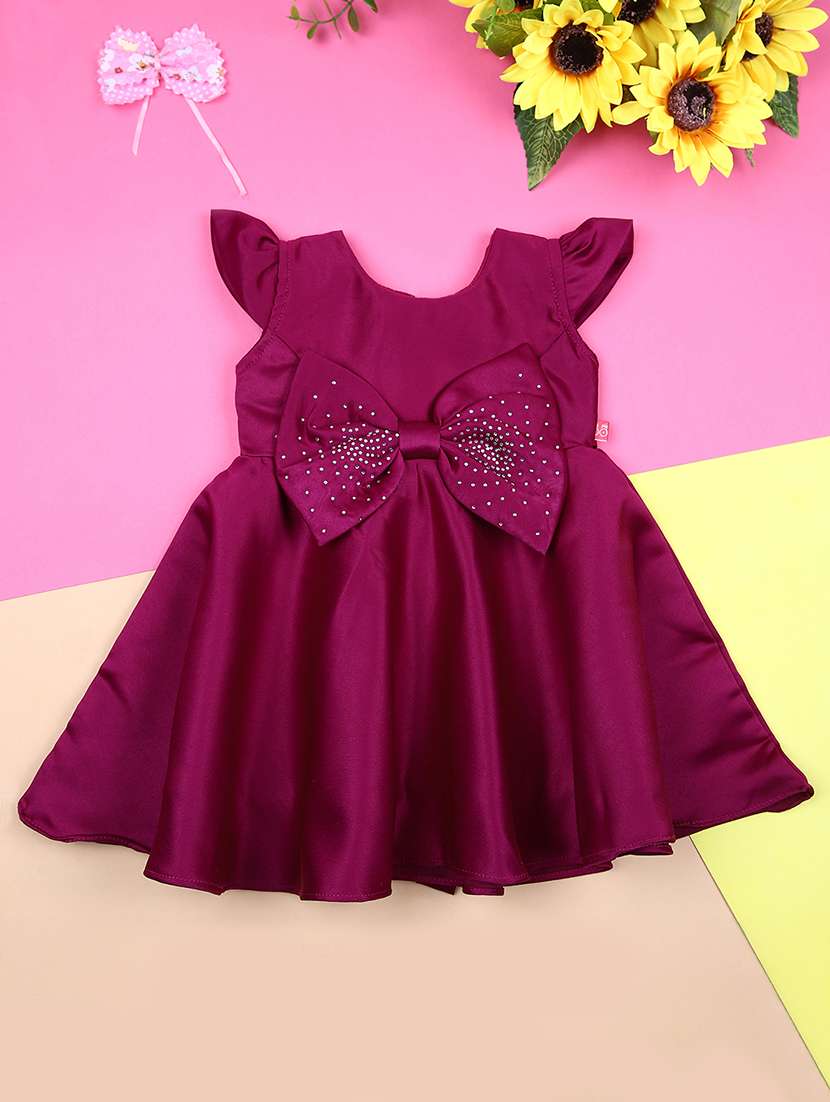 girls embellish round neck frock