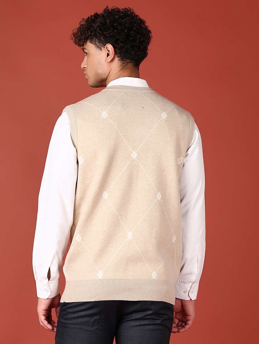 men self design sleeveless regular fit pullover - 21609001 -  Standard Image - 2