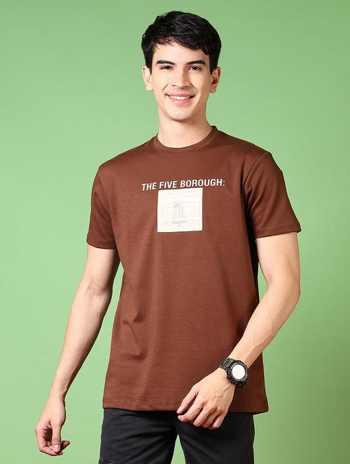 men printed round neck short sleeves t-shirt - 21609146 - Standard Image - 0