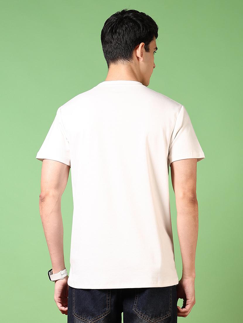 men chest print round neck regular fi t-shirt - 21609148 - Standard Image - 2