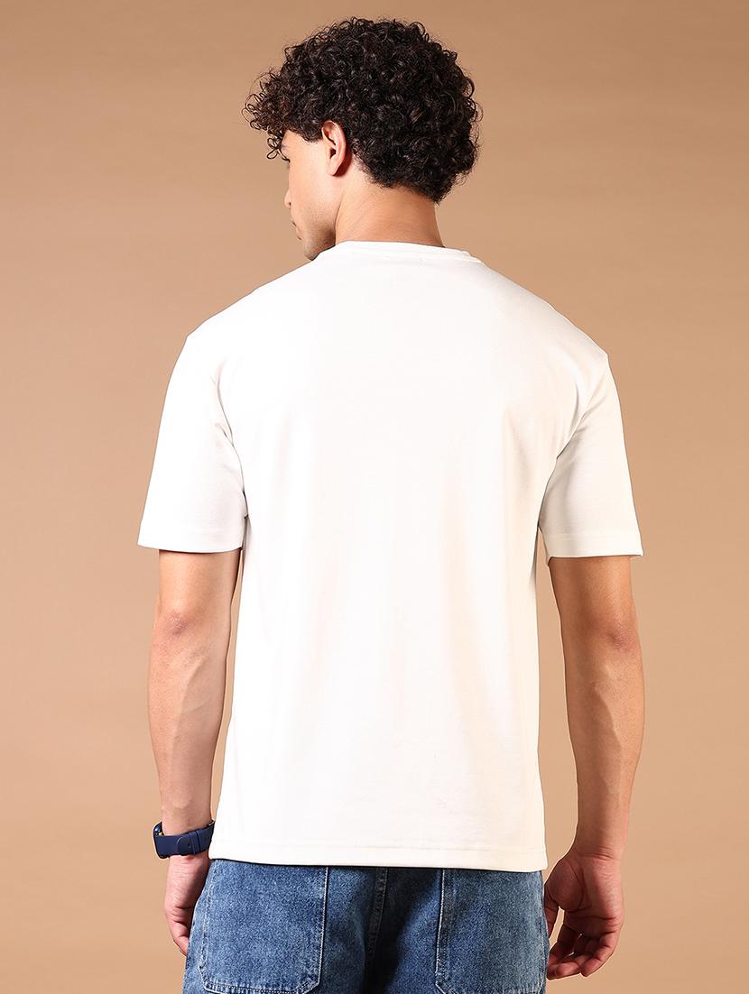 men chest print round neck regular fit t-shirt - 21609149 - Standard Image - 2
